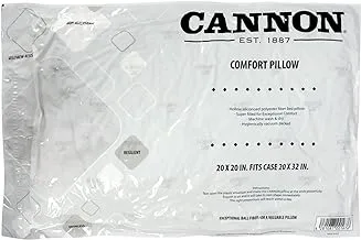 CANNON Comfort Pillow, 20 x 32 in, White