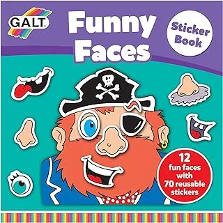 Galt Toys Funny Faces Sticker Book, multicolor, A3069A