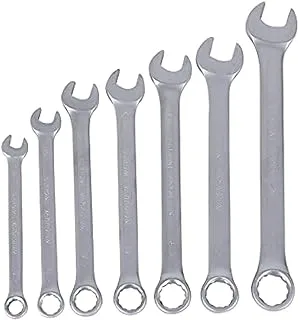 Lawazim Combination Spanner Set-7 Pieces-Chrome-plated Precision Open-end Wrench Set-for DIY and Professional Repair and Maintenances in Automotive Household Plumbing Workshop Electrical and Mechanics