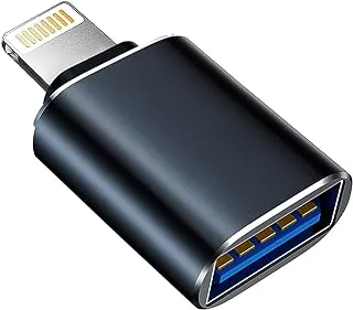 ECVV Lightning ذكر إلى USB3.0 أنثى محول OTG كابل، محول كاميرا USB محمول OTG كابل مزامنة البيانات لـ iPhone/iPd/محرك فلاش USB/قارئ البطاقات/الكاميرا/الماوس/لوحة مفاتيح MIDI