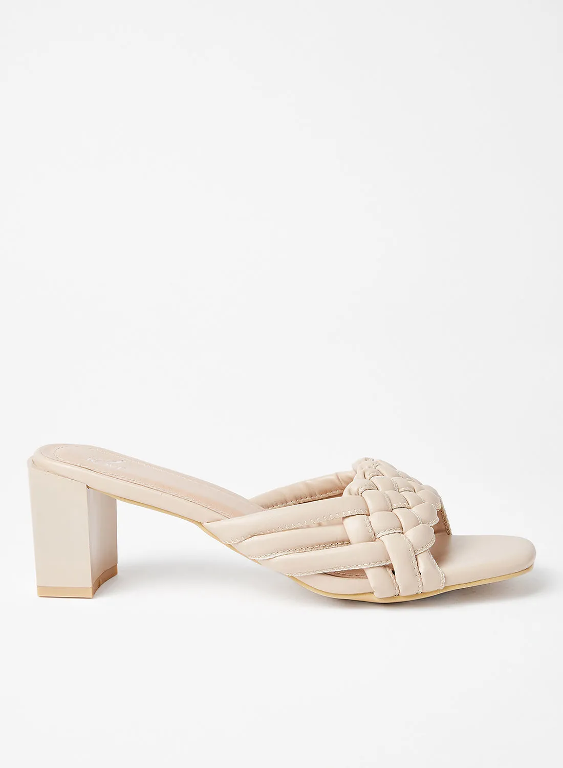 Jove Fashionable Heeled Sandals Beige
