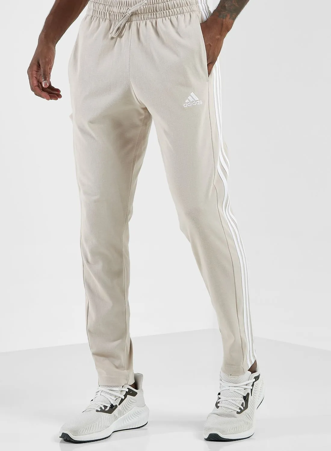 Adidas 3-Stripes Single Jersey Tapered Open Pants