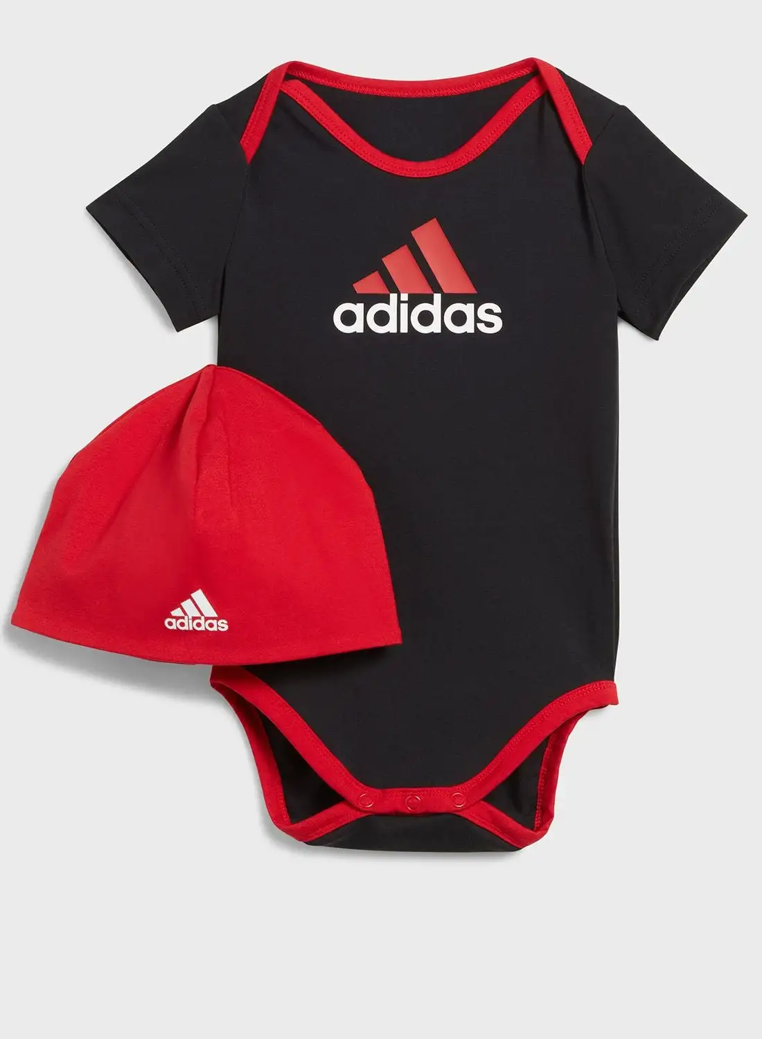 Adidas Essentials Big Logo Bodysuit And Beanie Gift Set Kids