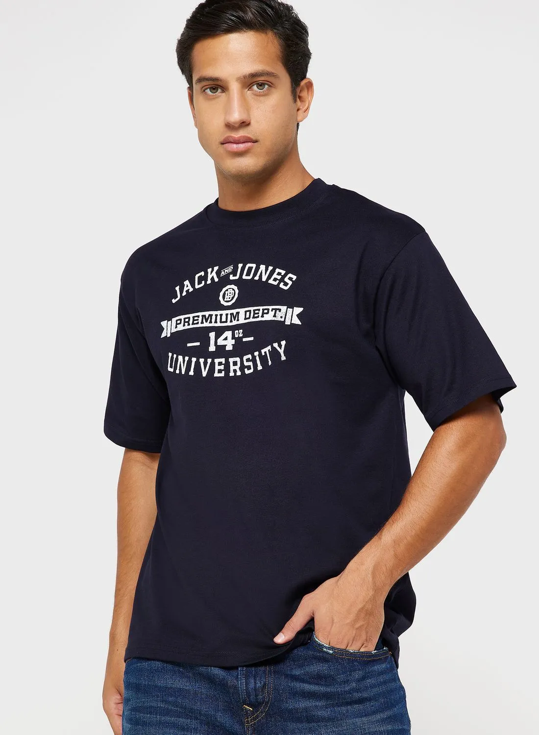JACK & JONES Slogan Crew Neck T-Shirt