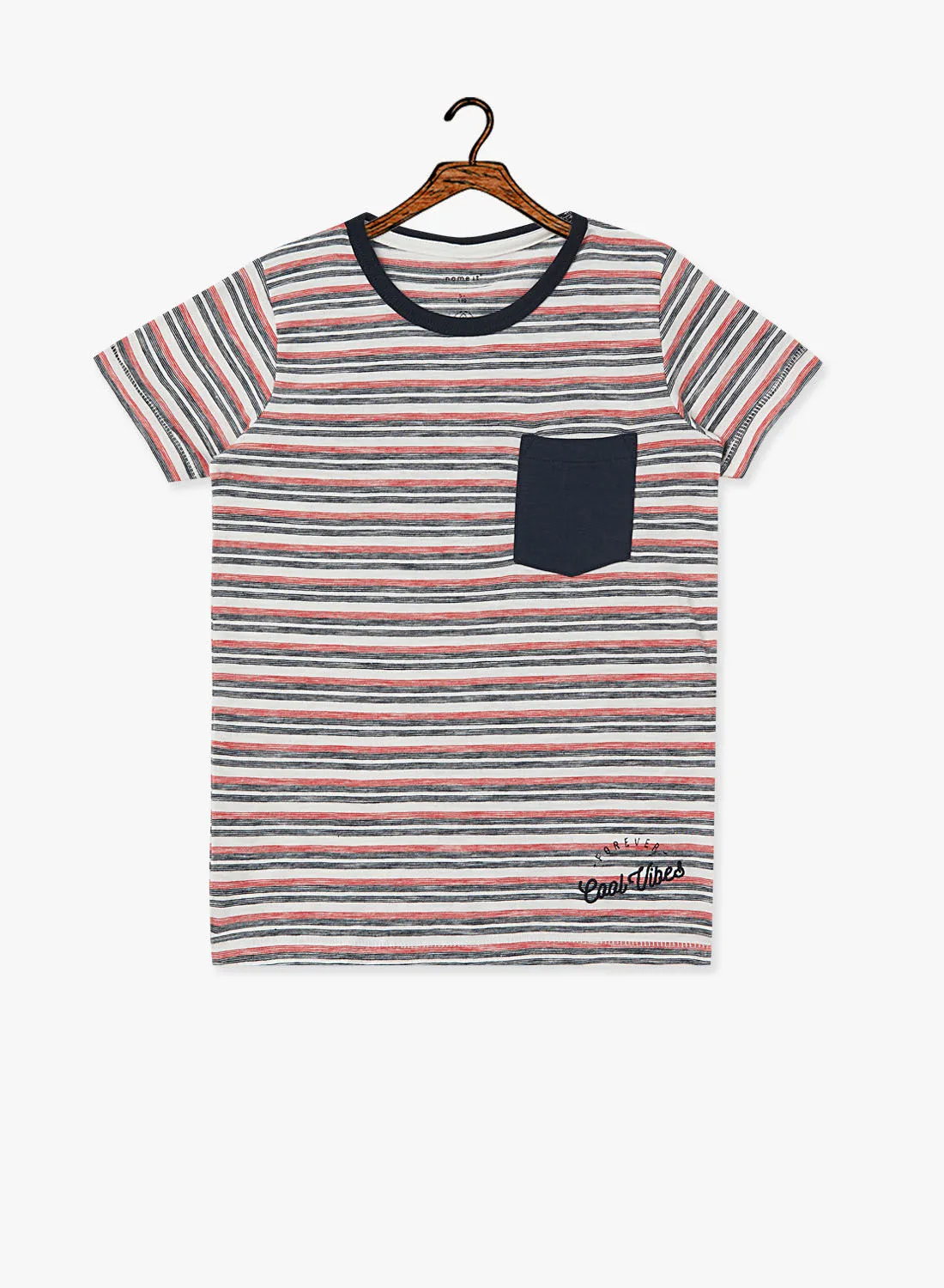 NAME IT Kids Striped T-Shirt White/Navy