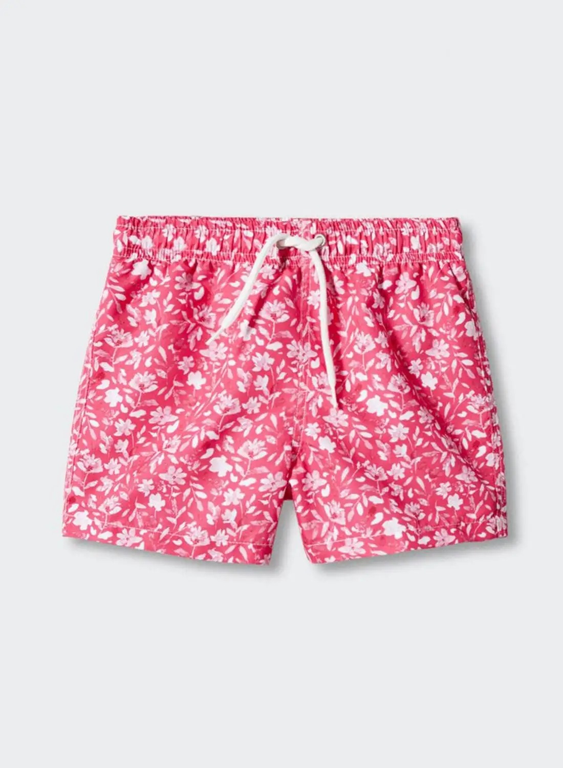 MANGO Kids Floral Print Swim Shorts