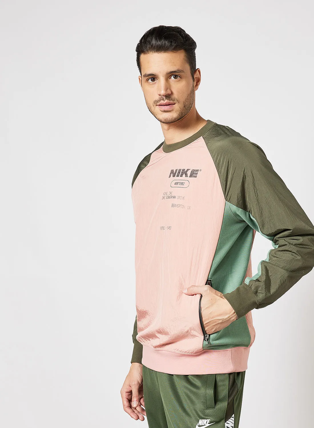 Nike NSW City Made French Terry Sweatshirt Pink/Green