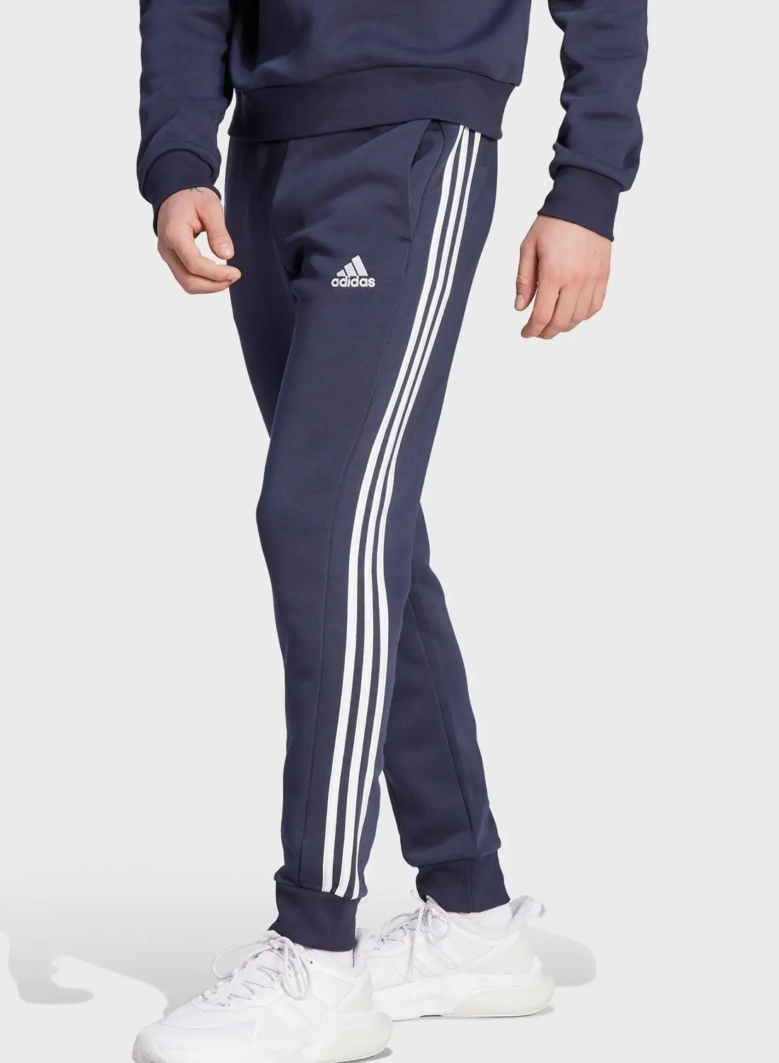 Adidas 3-Stripes Fleece Tapered Cuff Pants