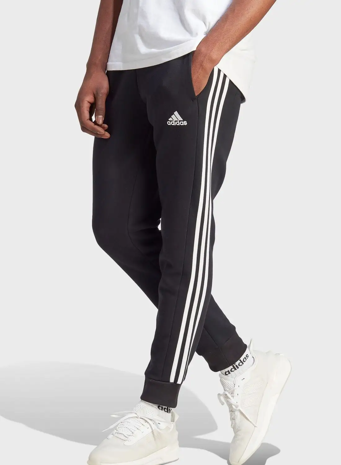 Adidas 3-Stripes Fleece Tapered Cuff Pants
