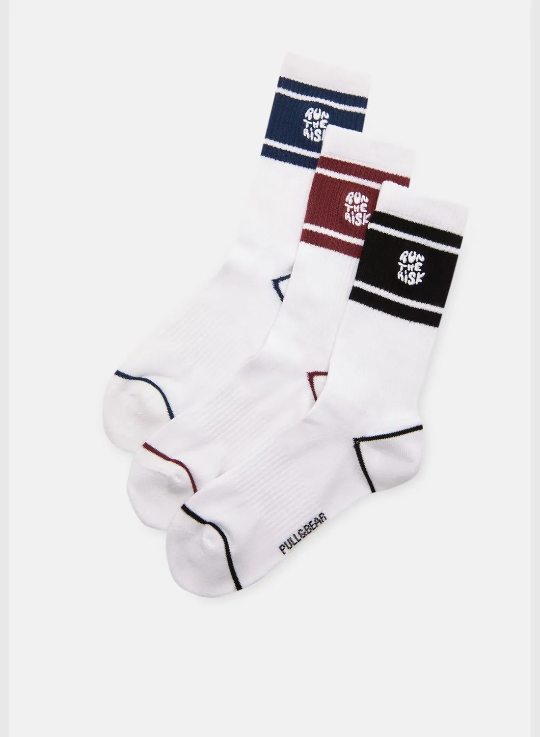 PULL&BEAR Pack of 3 pairs of sports socks
