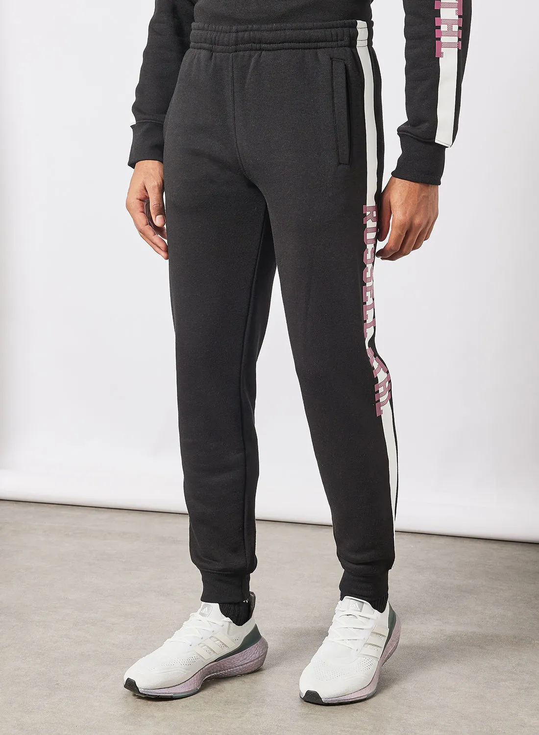 Russell Athletic Contrast Stripe Sweatpants Black