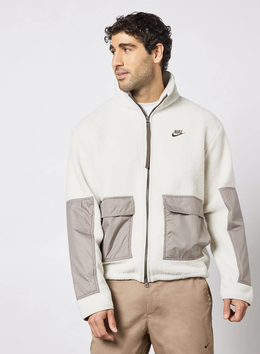 Nike Sportswear Essential Full Zip Jacket Beige