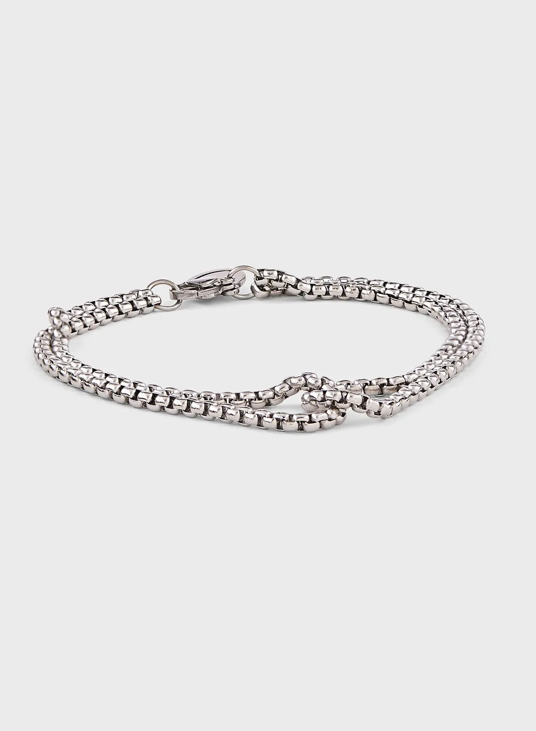 Seventy Five Smiley Layered Chain Bracelet