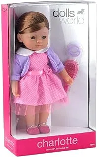 Dolls World Soft Bodied Charlotte Girl Doll with Hair, 36 cm Size