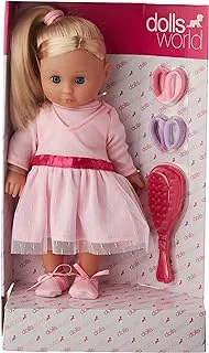 Dolls World 8844 Evelyn Ballerina Soft Bodied Doll, 30 cm Size