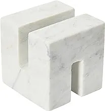 Creative Co-Op Contemporary Marble Cookbook Stand Décor, White
