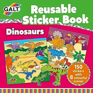 كتاب ملصقات جالت قابل لإعادة الاستخدام - ديناصورات، متعدد الألوان، 21 × 0.5 سم تقريبًا، 1005101