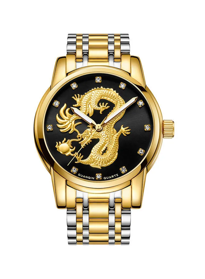 GUANQIN ساعة يد ذهبية كبيرة أصلية للرجال GS1906902