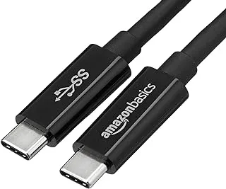 AmazonBasics USB Type-C to USB Type-C 3.1 Fast Charger, 10Gbps High-Speed, USB-IF Certified, for Apple iPhone 15, iPad, Samsung Galaxy, Tablets, Laptops3 Feet (0.9 Meters) - Black