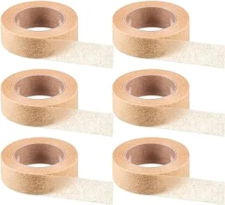 6 Rolls Flexible Skin Tape Breathable Nose Tape Self Adhesive Gauze Tape for Wound Injuries Swelling Sports, 0.5 Inch x 10 Yards (Beige)