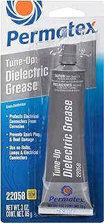 Permatex 22058 Dielectric Tune-Up Grease, 3oz. - High Performance Dielectric Grease Used To Protect Terminals, Spark Plugs, Wiring And Other Electrical Connections Against Salt, Dirt, And Corrosion