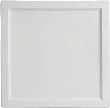BARALEE PORCELIAN CERAMIC SIMPLE PLUS WHITE SQUARE PLATE, 091144A, 31 CM SHORT RIM (12 1/4