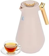 Alsaif Gallery Amada Thermos Light Brown with Golden Hand 1.5 Liter