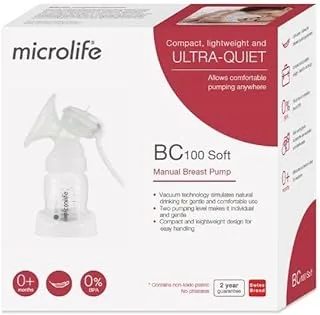 Microlife BC 100 Soft Manual Breast Pump, Transparent