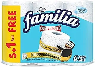 Famlaia Compressed Toilet Paper - 6 Rolls