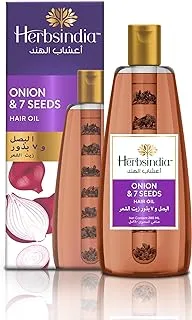 Herbsindia Onion & 7 Herbal Seeds Hair Oil With Nourish Tube | Makes Hair Stronger & Longer | Silicone & Paraben Free | 280ml