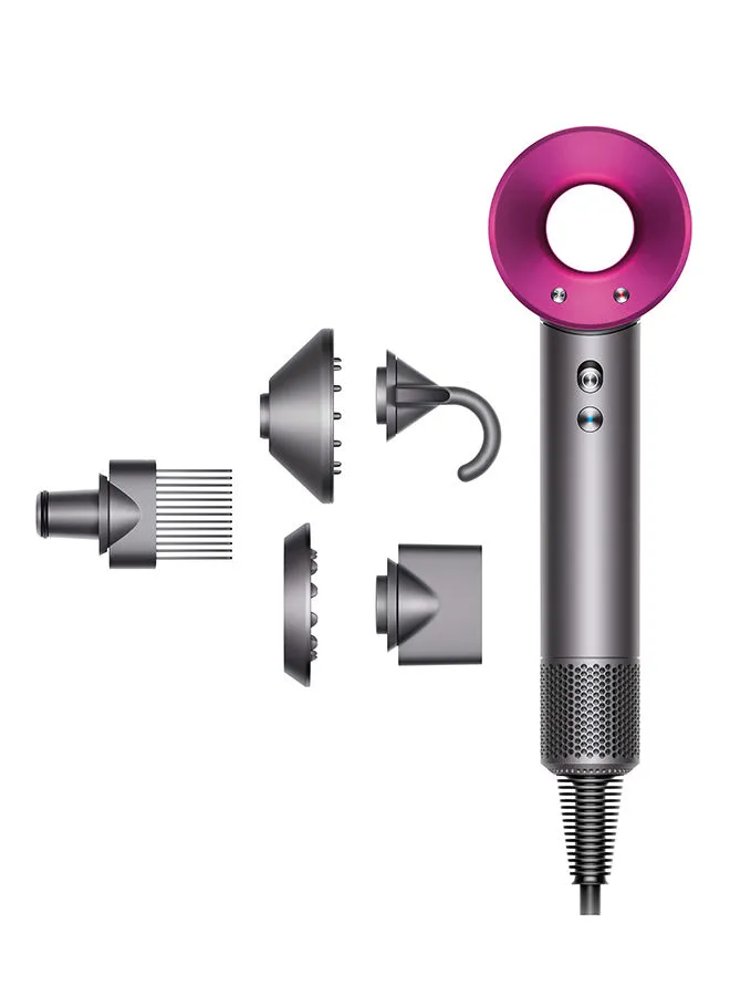 dyson 240 W Supersonic Hairdryer With 5 Attachments Iron/Fuchsia