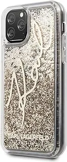 iPhone 11 Pro Case, Karl Largefeld Transparent Glitter Signature For iPhone 11 Pro, Luxury and Protection in one, Easy Access to all Ports, CG Mobile Officially Licensed - Gold