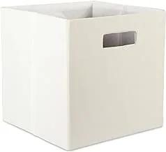 مجموعة تخزين DII Poly-Cube ذات جوانب صلبة، صلبة قابلة للطي، كبيرة، بيضاء اللون