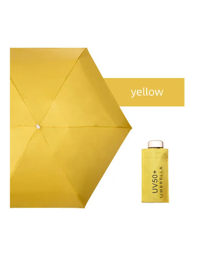 Generic Sun Protection Mini Umbrella Yellow