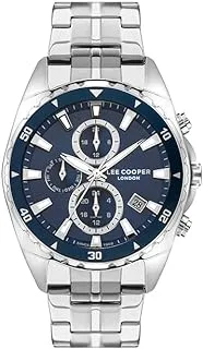 Lee Cooper Men's Quartz Movement Watch, Multi Function Display and Metal Strap - LC07515.390, Silver