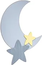 Little Love by NoJo Separates Collection - 16” Weathered Grey Star and Moon Shaped Wall Art, Nursery, Bedroom or Playroom Décor