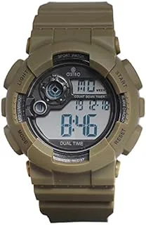 ASTRO Men's Watch, Digital Display and Plastic Strap - A21902-PPHB, Olive Green
