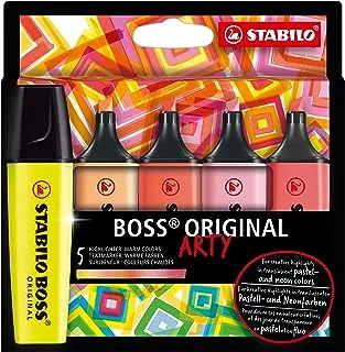 Highlighter - STABILO BOSS Original Arty - Wallet of 5 - Warm Colors