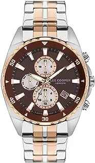 Lee Cooper Men's Quartz Movement Watch, Multi Function Display and Metal Strap - LC07515.560, Silver