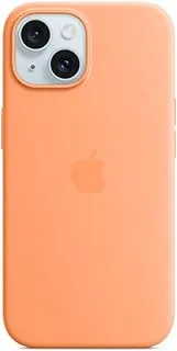 Apple iPhone 15 Silicone Case with MagSafe - Orange Sorbet ​​​​​​​