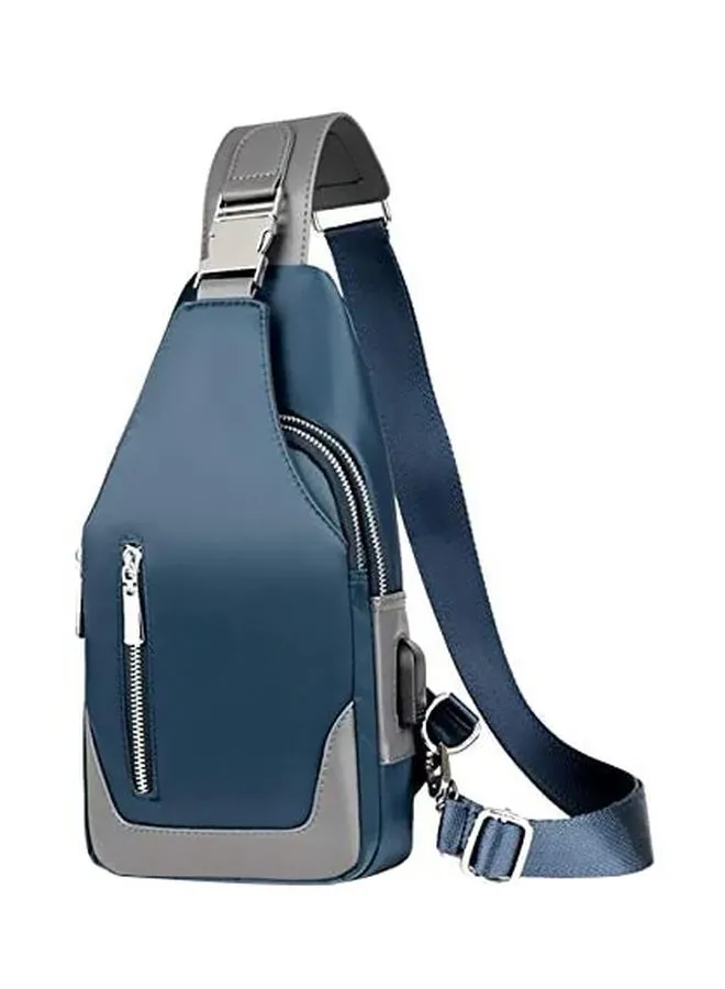 Beauenty Leisure Fashion Chest Crossbody Bag Blue/Grey