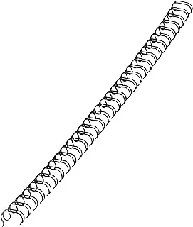 Fellowes Wire Binding Spines, 1/2 Inch Diameter, Black, 100 Sheets, 25 Pack (5255401)