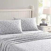 Laura Ashley Home - Full Sheets, Cotton Flannel Bedding Set, Brushed for Extra Softness & Comfort (Crestwood, Full)
