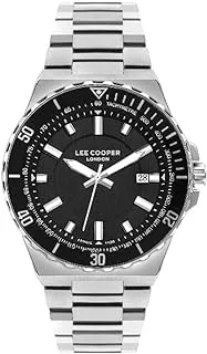 Lee Cooper Men's PE932 Movement Watch, Multi Function Display and Metal Strap - LC07622.350, Silver