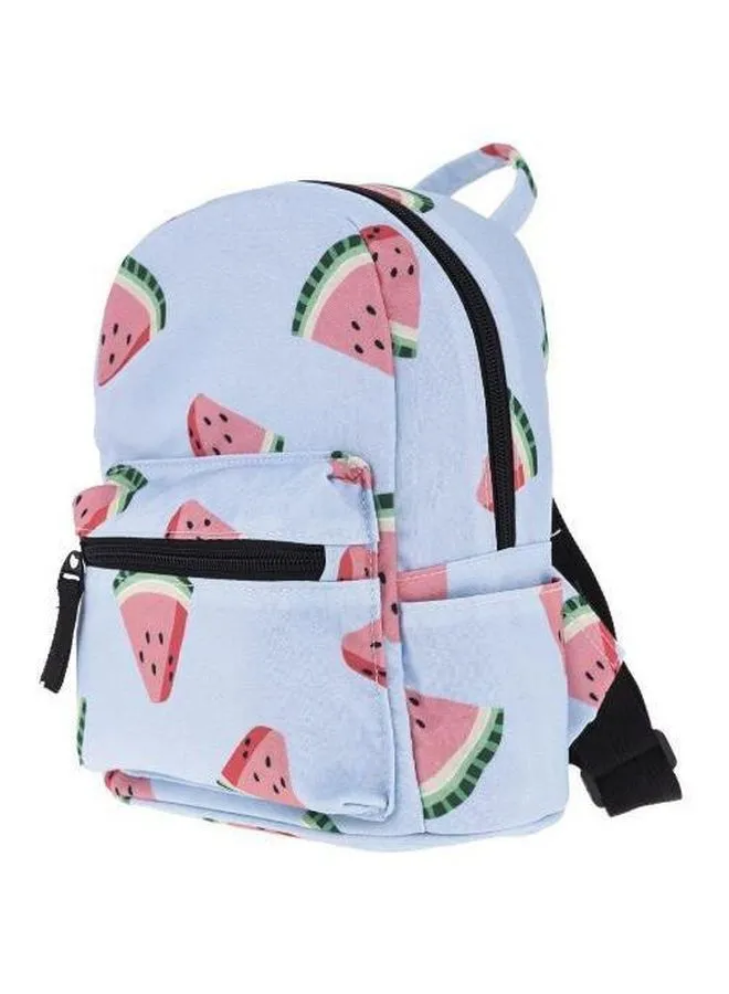 Generic 3D Watermelon Printed Polyester Backpack Blue/Green/pink