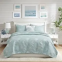 Harbor House Cotton Quilt Set - Modern Luxury Stitching Design, All Season, Lightweight Coverlet Bedspread Bedding, Shams, King(108