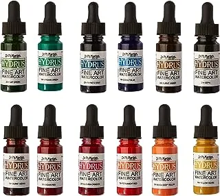 Dr. Ph. Martin's Hydrus Fine Art 2 Watercolor Set, 0.5 Ounce (Pack of 12), Multicolor