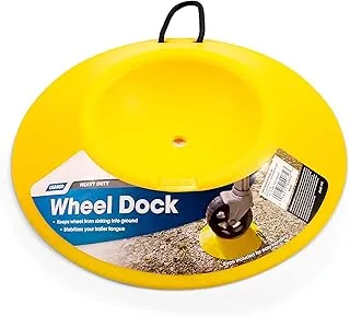 Camco Heavy Duty Wheel Dock with Rope Handle - Helps Prevent Trailer Wheel from Sinking Into Dirt or Mud, Easy to Store and Transport (44632)