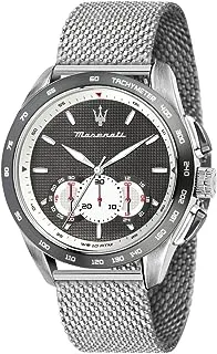 Maserati Men's TRAGUARDO Stainless Steel Quartz Stainless-Steel Strap, Silver, 22 Casual Watch (Model: R8873612008)