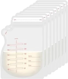 ECVV 50 قطعة أكياس تخزين حليب الأم للرضاعة الطبيعية مضاعفة مختومة أكياس تخزين حليب الثدي BPA أكياس حليب الأم ذاتية الوقوف